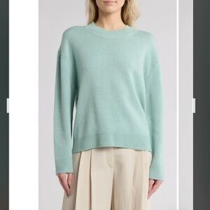 TWP Boy Crewneck Cashmere Sweater in Aqua Size XS